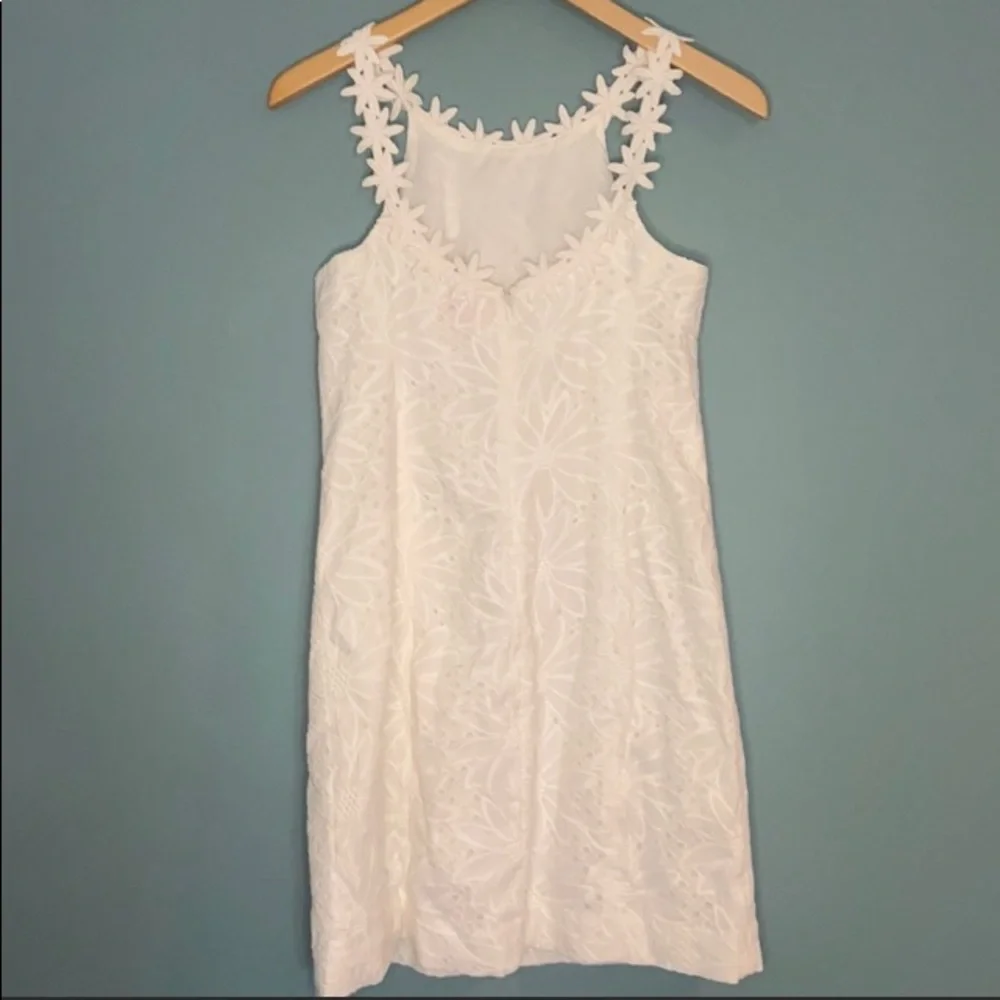 Lilly Pulitzer Annabelle Shift Dress White Eyelet Size 2 - Picture 3 of 6